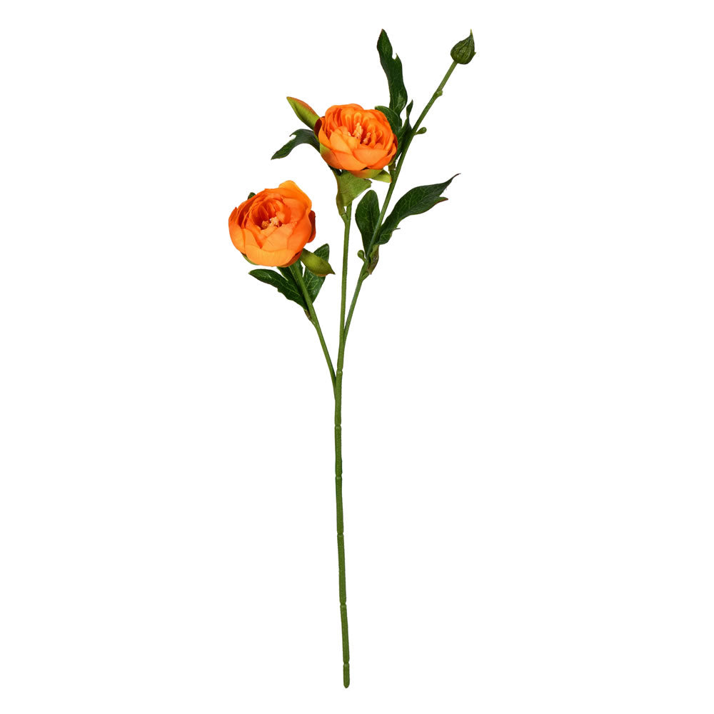 Vickerman 16” Orange Peony Spray 6/Pk - FV190754