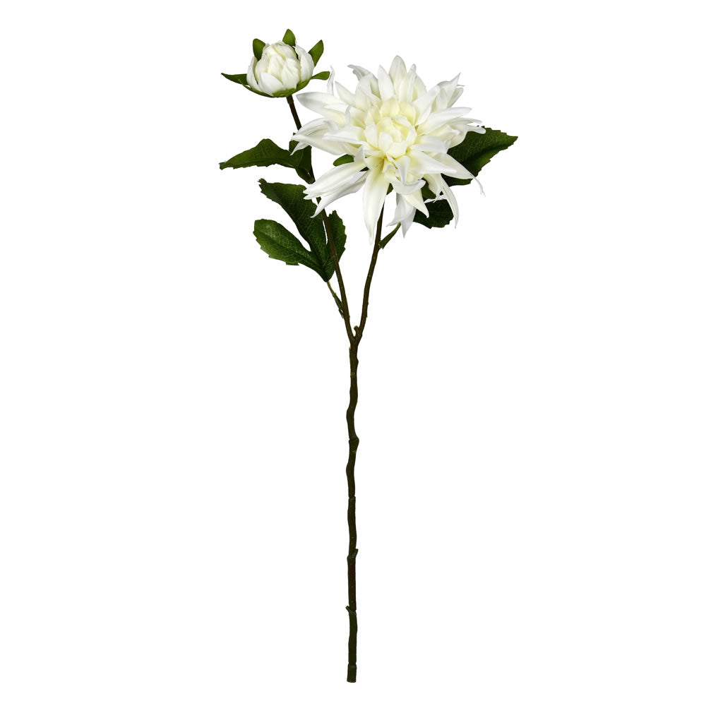 Vickerman 17” Cream Dahlia Spray 6/Pk - FV190861