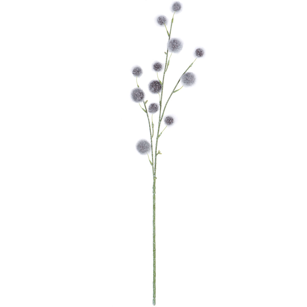 Vickerman 31” Gray Lavender Pom Pom Spray 3/Pk - FV193986