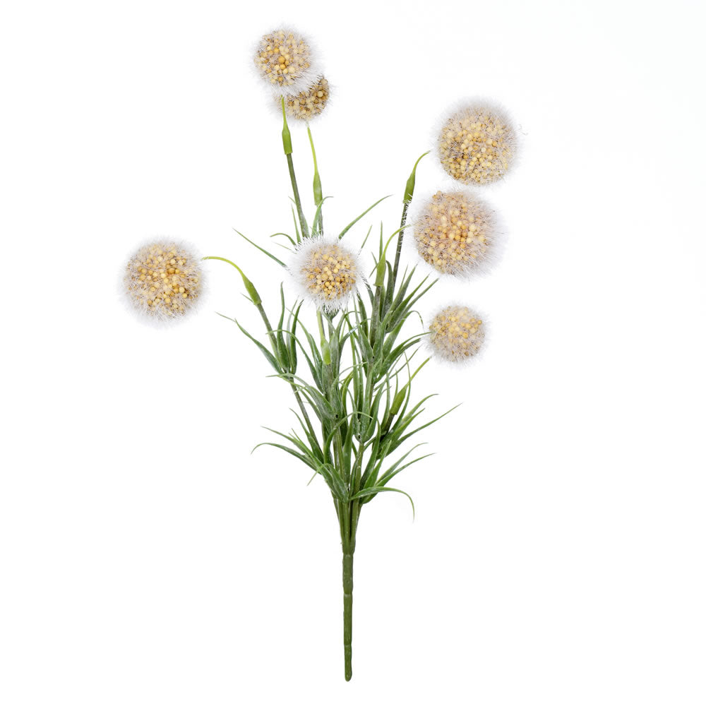 Vickerman 12” Yellow Pom Pom Bush 6/Pk - FV194078