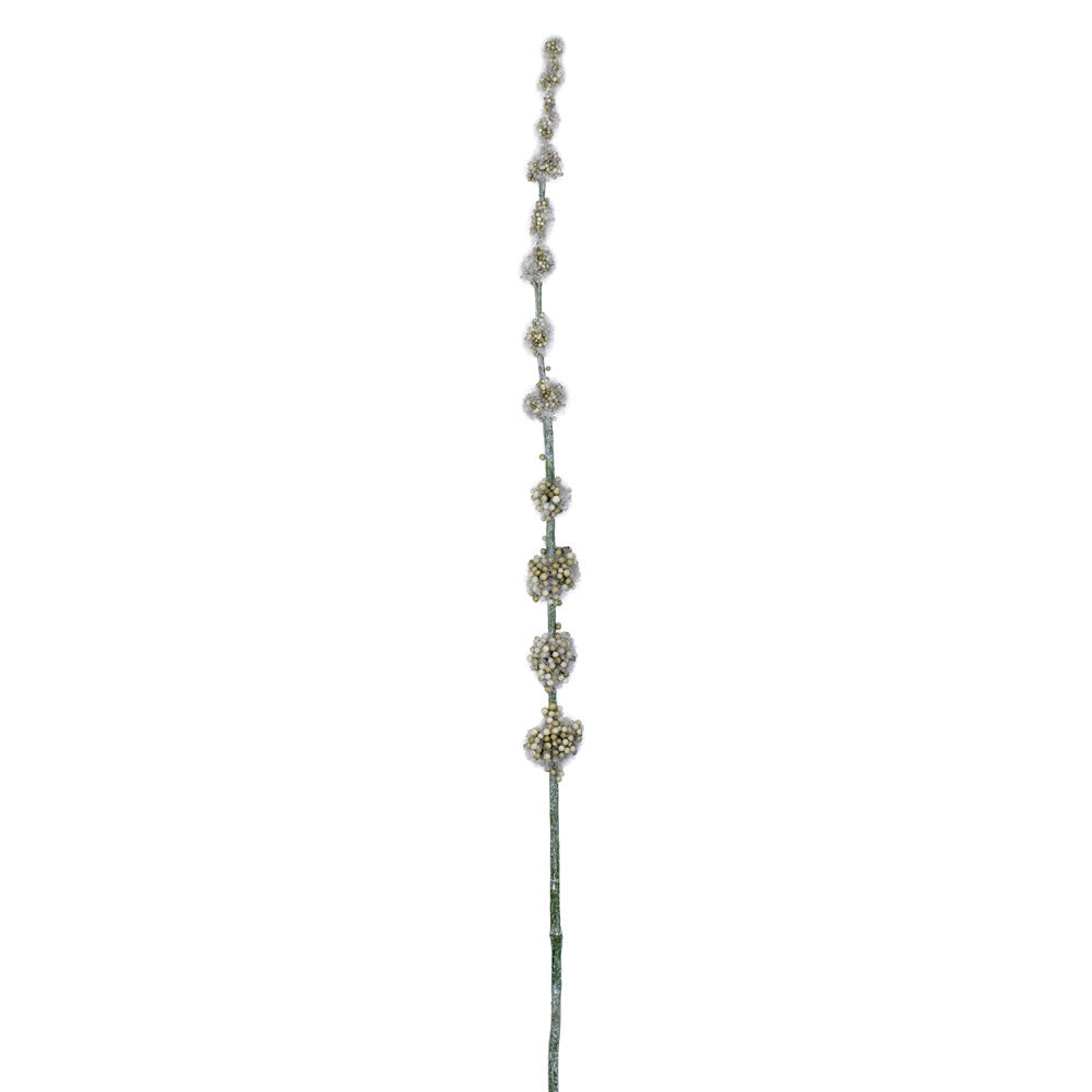 Vickerman 29.5” Green Pom Pom Spray 6/Pk - FV194104