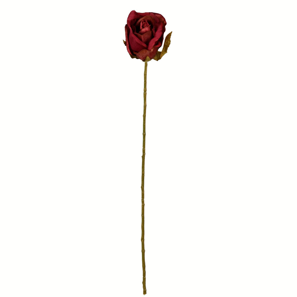 Vickerman 18” Burgundy Rose Stem 12/Pk - FV194411