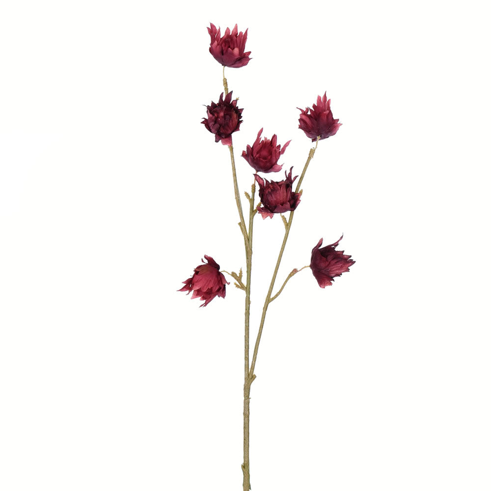 Vickerman 24” Burgundy Hibiscus Spray 3/Pk - FV194701