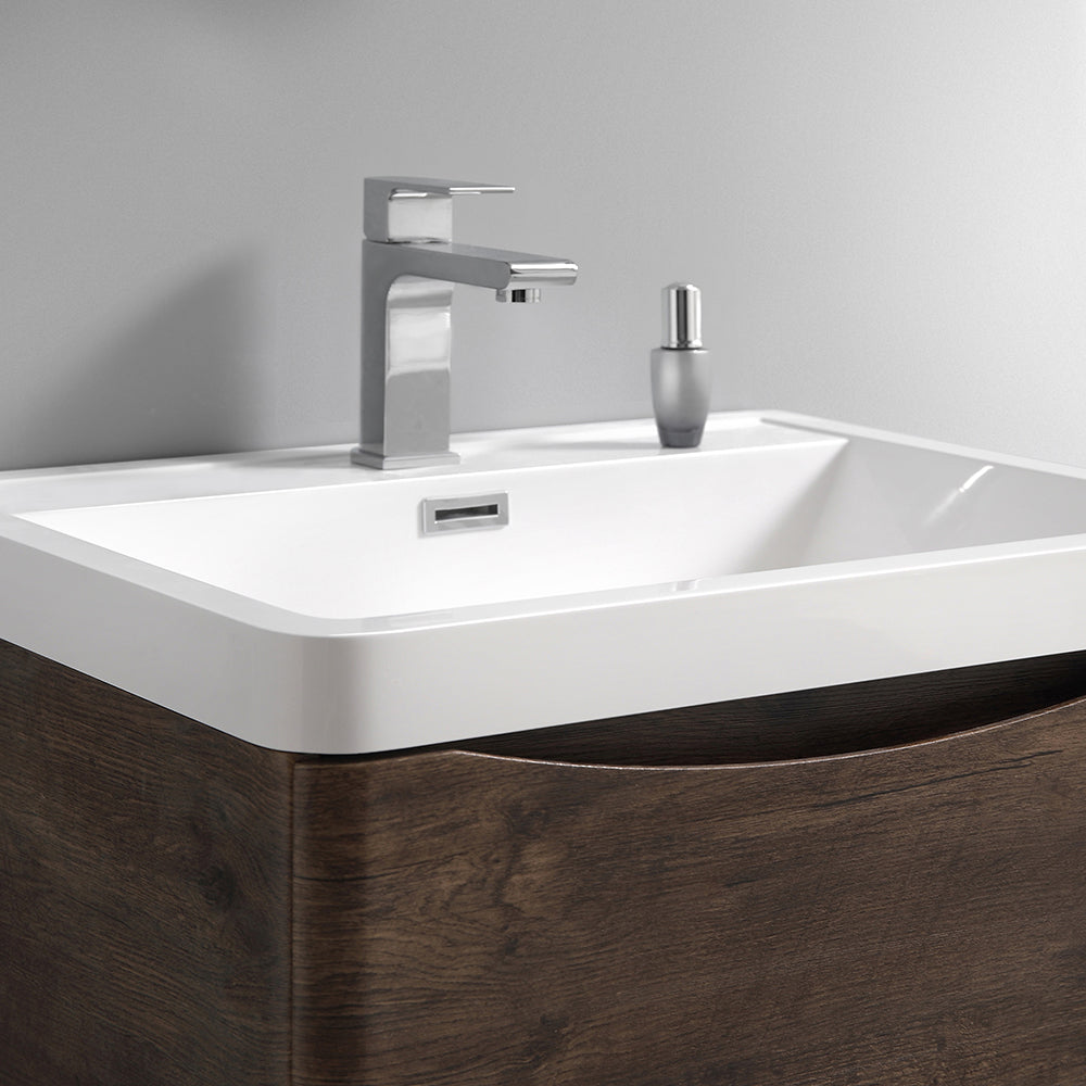 Fresca Tuscany 24 Rosewood Wall Hung Modern Bathroom Vanity W/ Medicine Cabinet