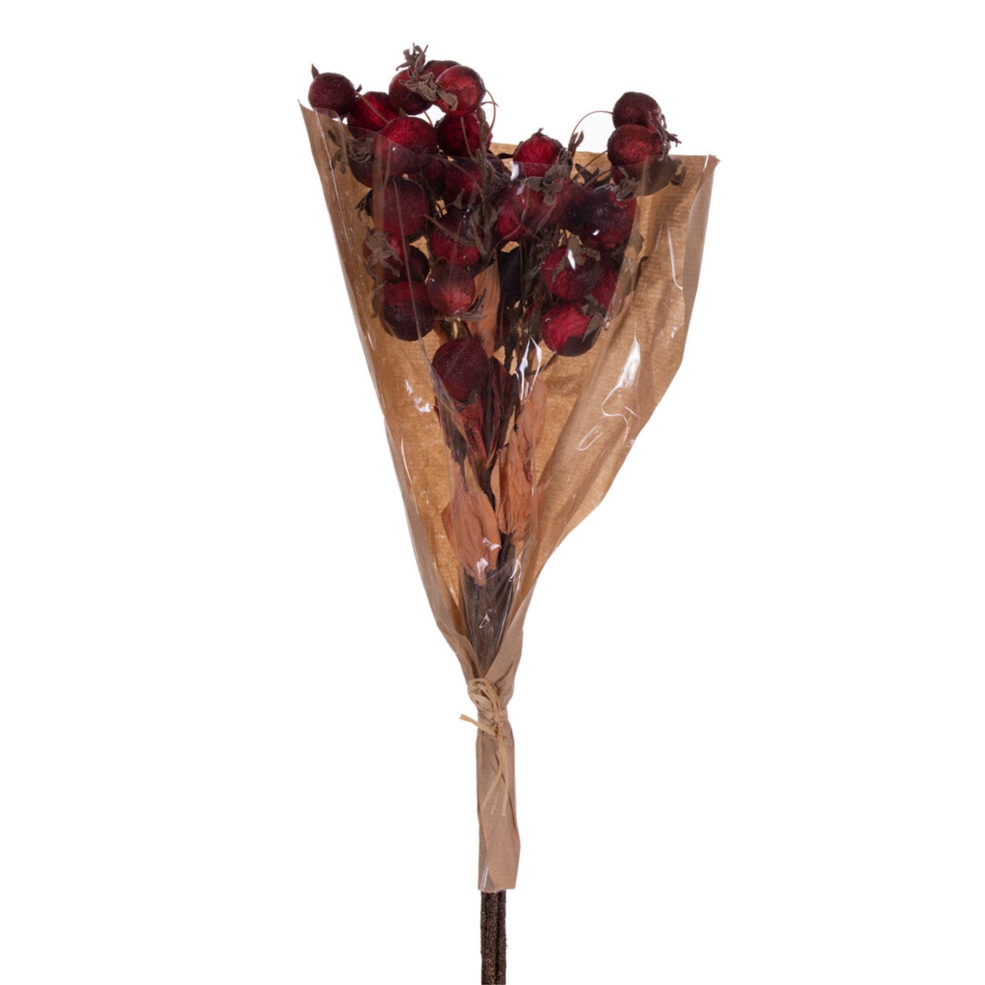 Vickerman 20” Red Artificial Dried Fruit Bunch.