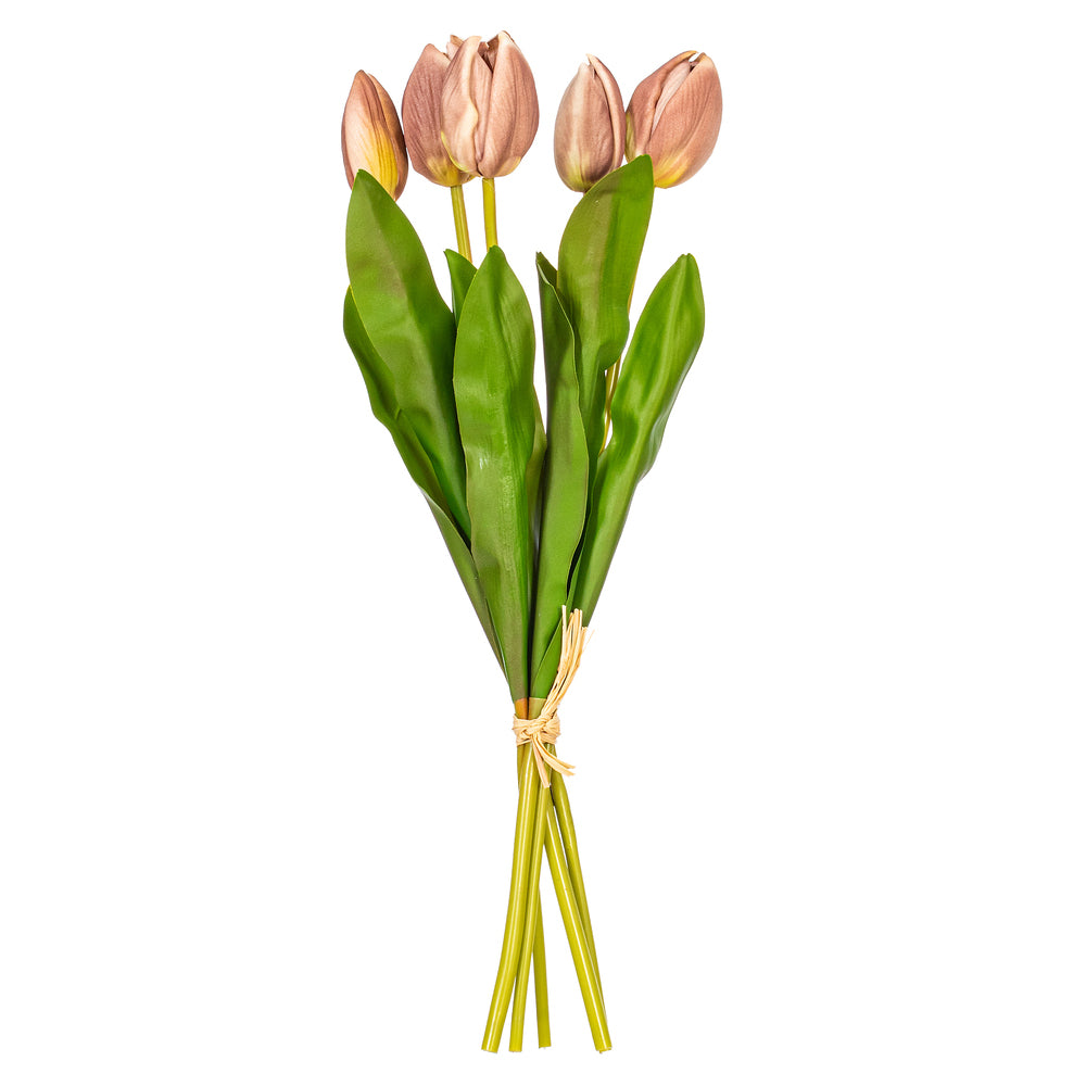 16” Purple/Cream Tulip Bundle 2/Bag