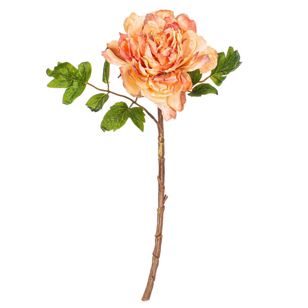 16.5″ Coffee Real Touch Peony 3/Bag