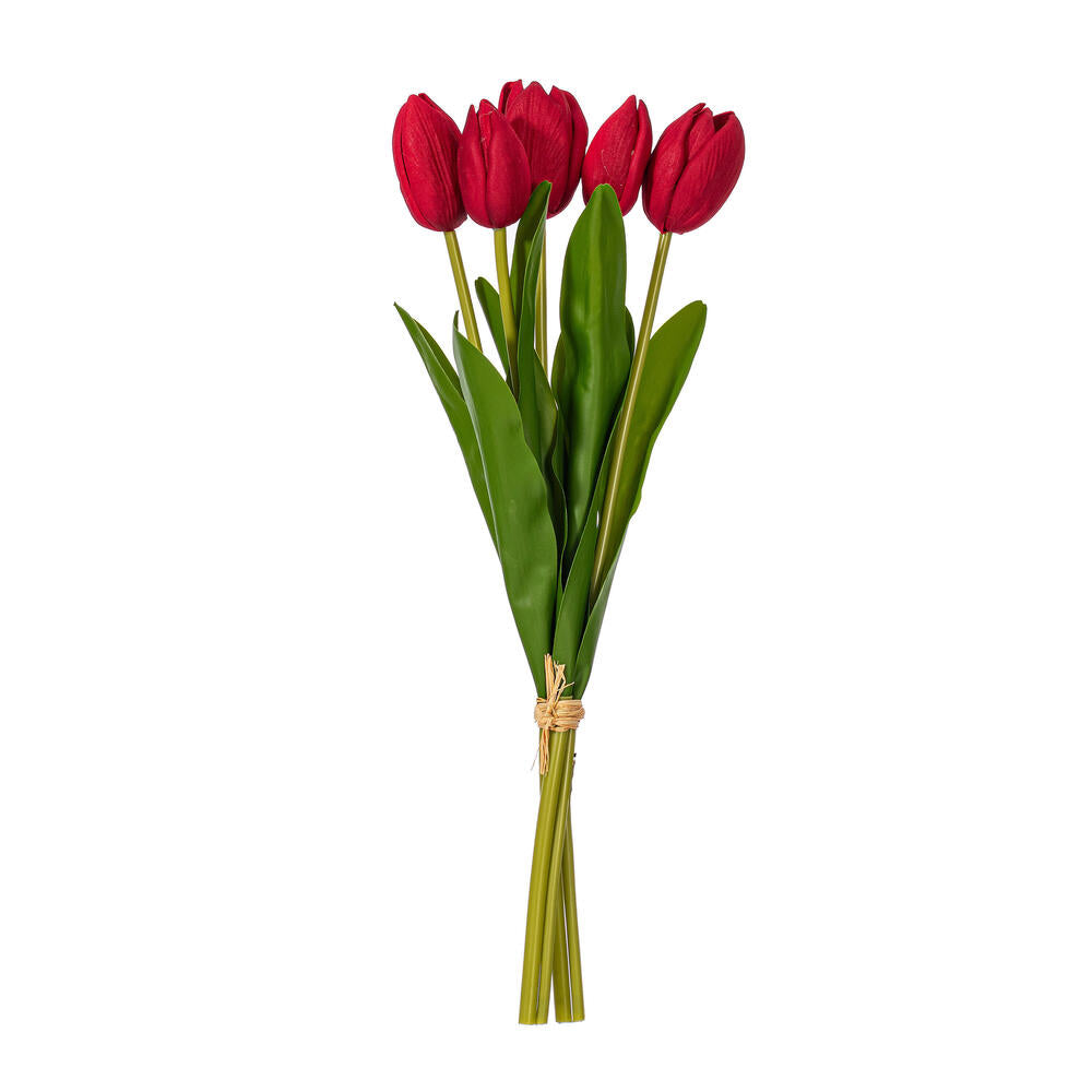16”H Red Tulip Bundle of 5 2/Bag