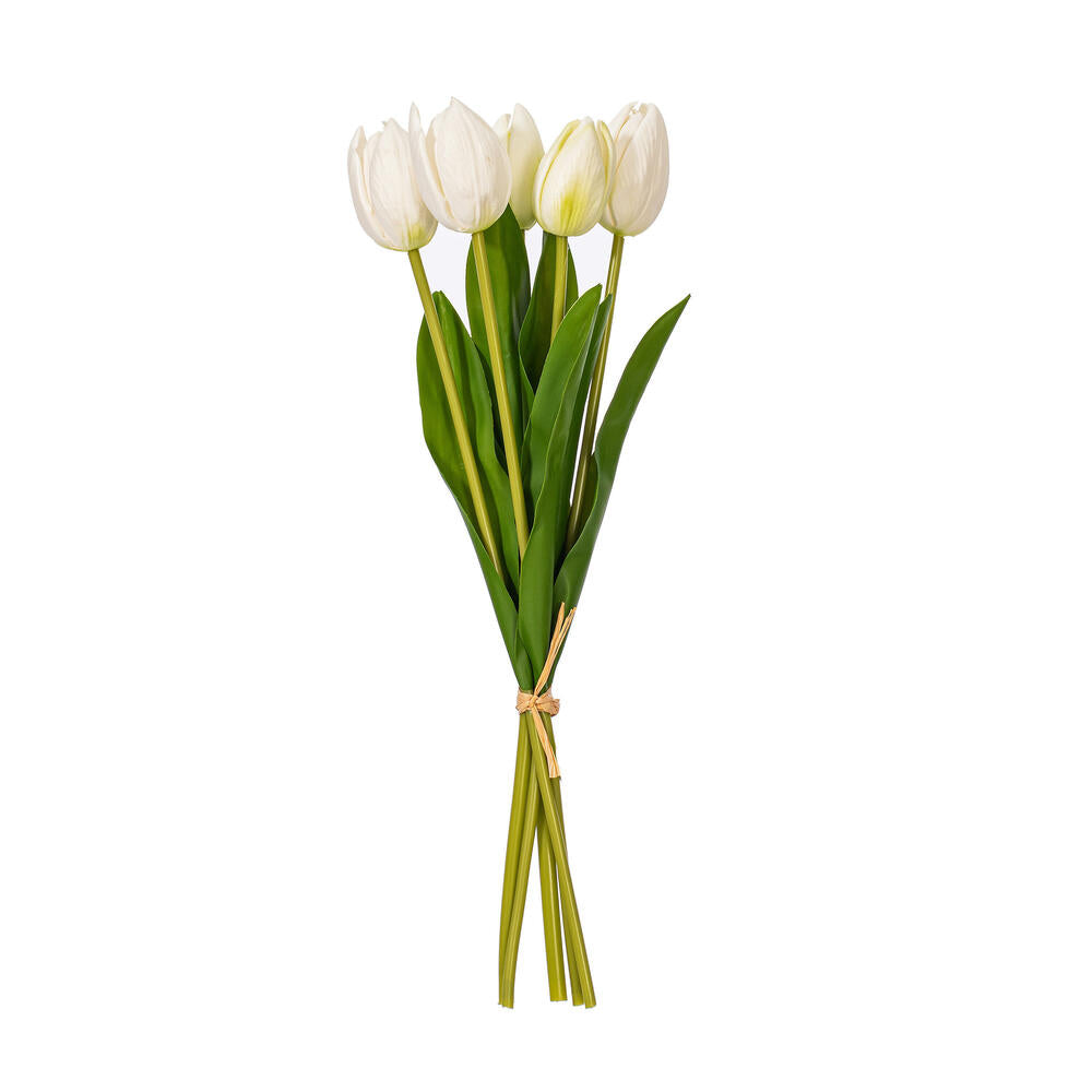 16”H White Tulip Bundle of 5 2/Bag