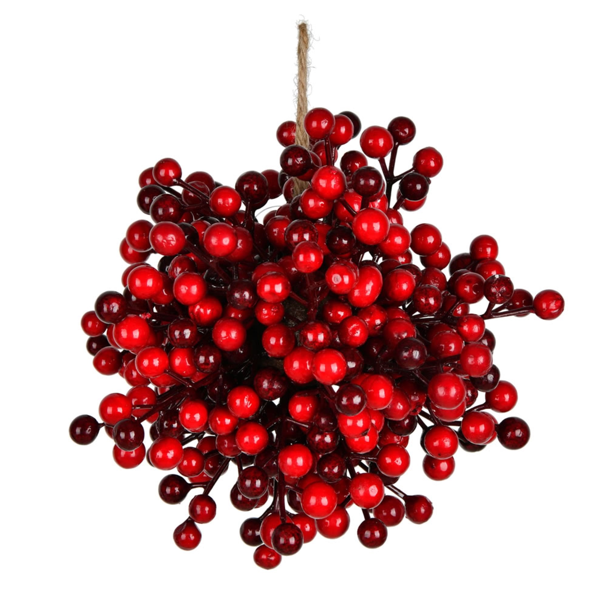 8” Red Berry Ball Outdoor