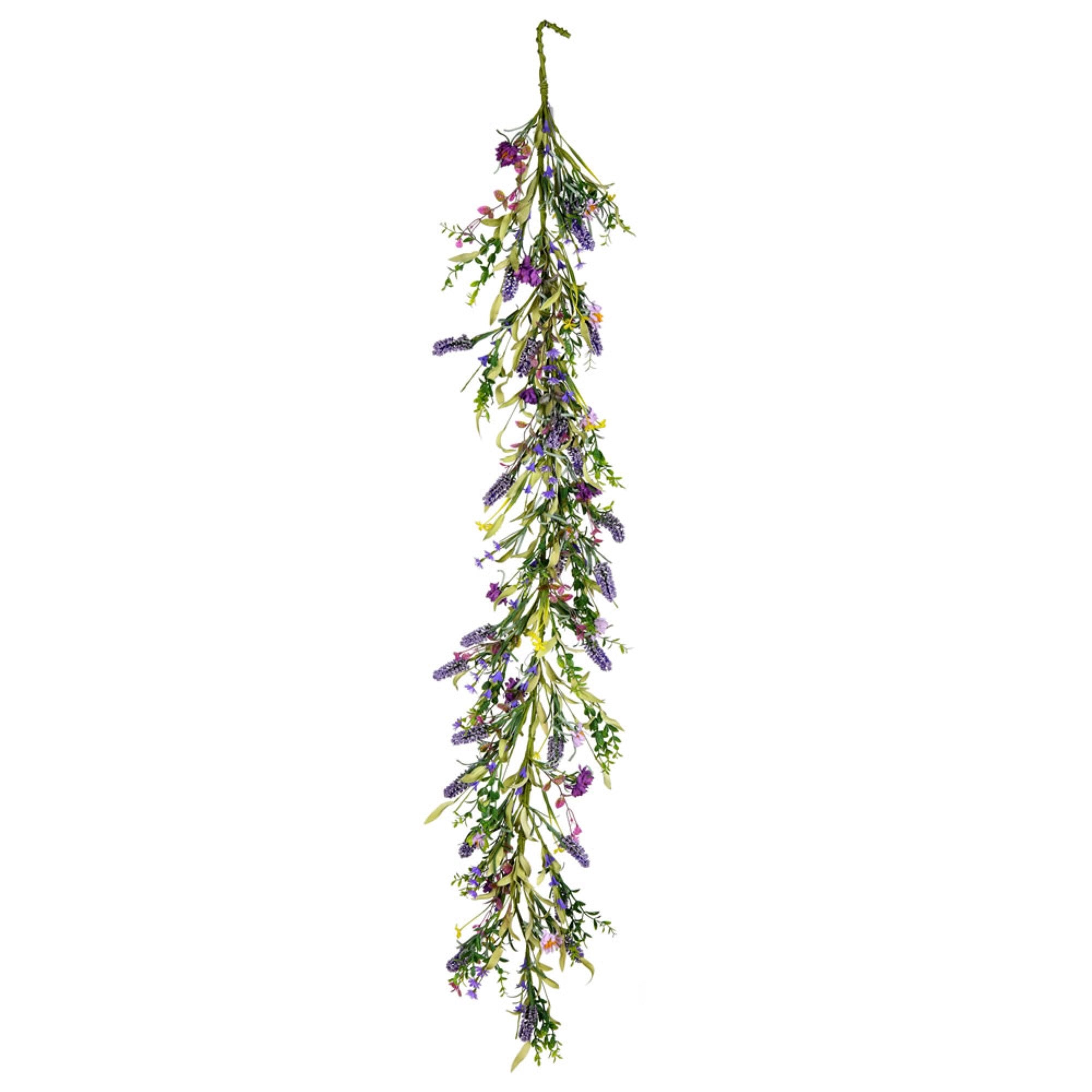 5' Purple Lilac Wild Flower Garland