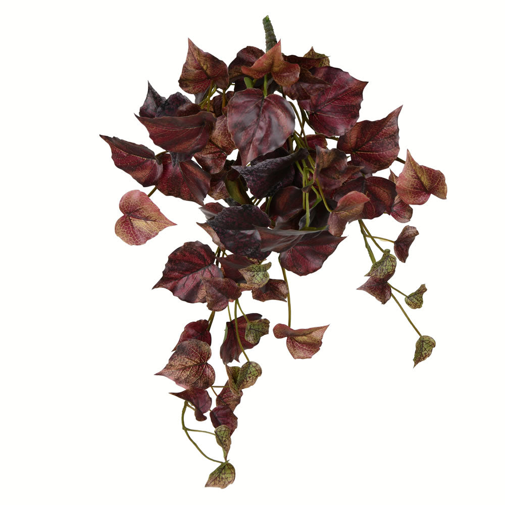 Vickerman 18” Burgundy Grape Leaf Hanging Bsh 3/Pk - FZ190518
