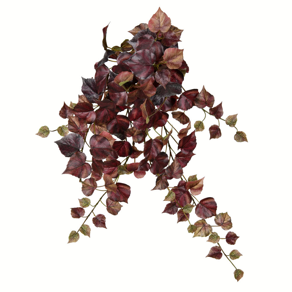 Vickerman 28” Burgundy Grape Leaf Hanging Bsh 2/Pk - FZ190528