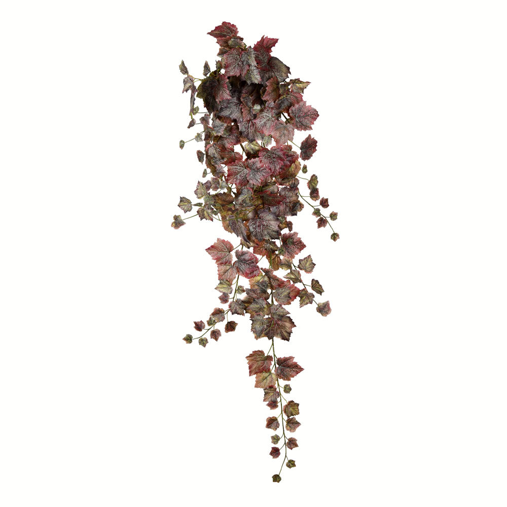 Vickerman 51” Burgundy Grape Leaf Hanging Bush - FZ190551
