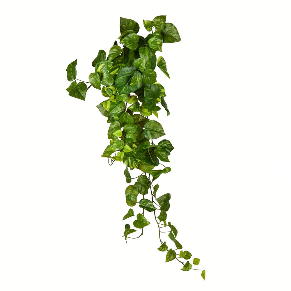 Vickerman 39” Green Pothos Leaf Hanging Bush - FZ190739
