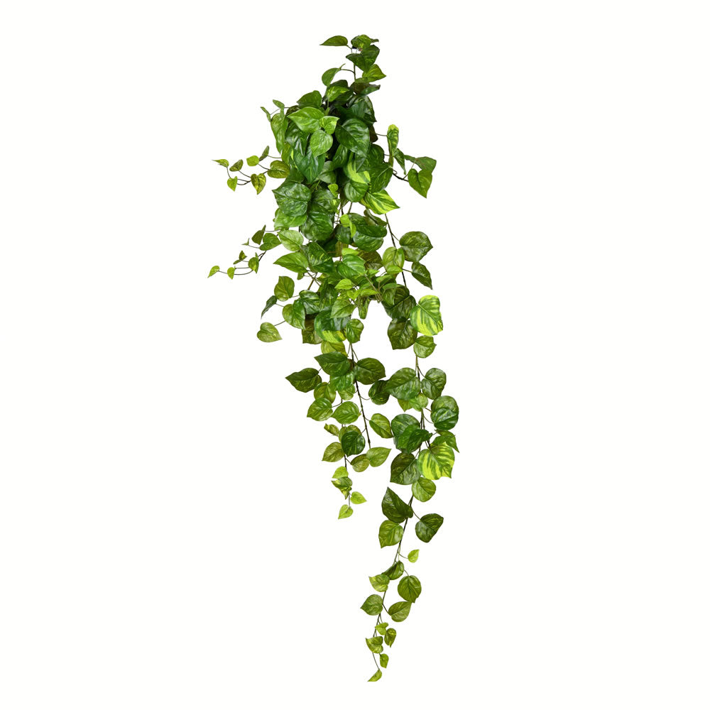 Vickerman 51” Green Pothos Leaf Hanging Bush - FZ190751