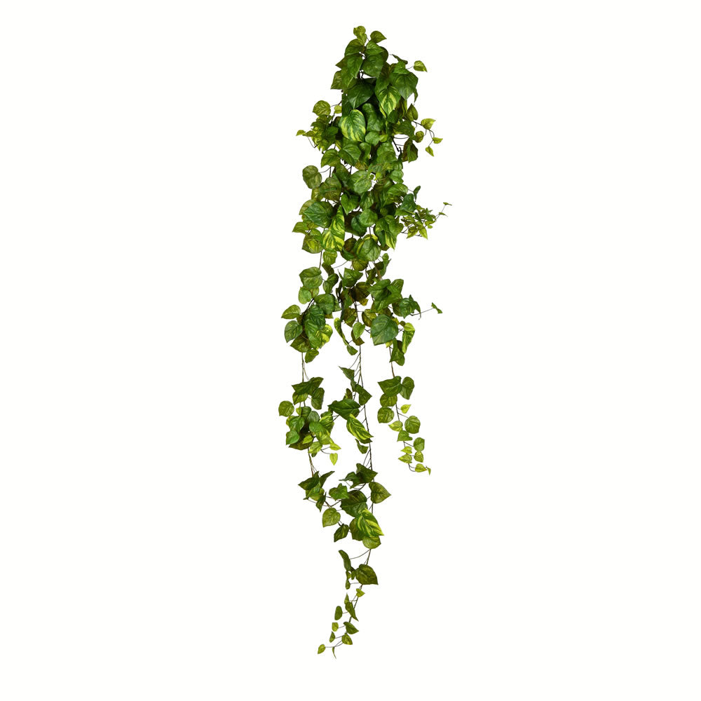 Vickerman 6' Green Pothos Leaf Hanging Bush - FZ190772