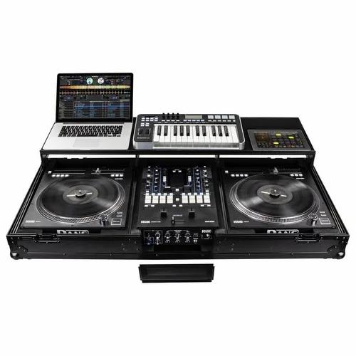 NEW BLACK LABEL REMIXER GLIDE STYLE SERIES RANE SEVENTY-TWO AND TWELVE SYSTEM DJ COFFIN WITH WHEELS