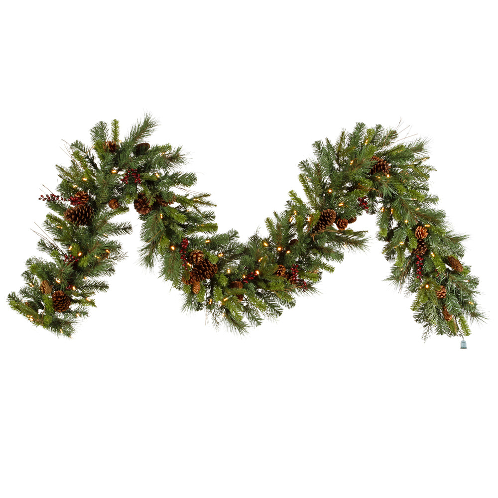 Vickerman 9' X 14″Cibola Mix Garland LED100WmWht - G118715LED