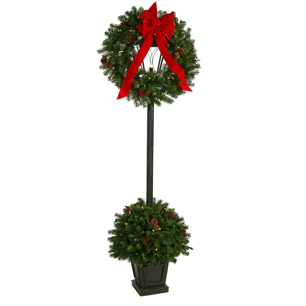 Vickerman 6.5' Pine Lantern Dura-Lit LED 100WW - G174018LED