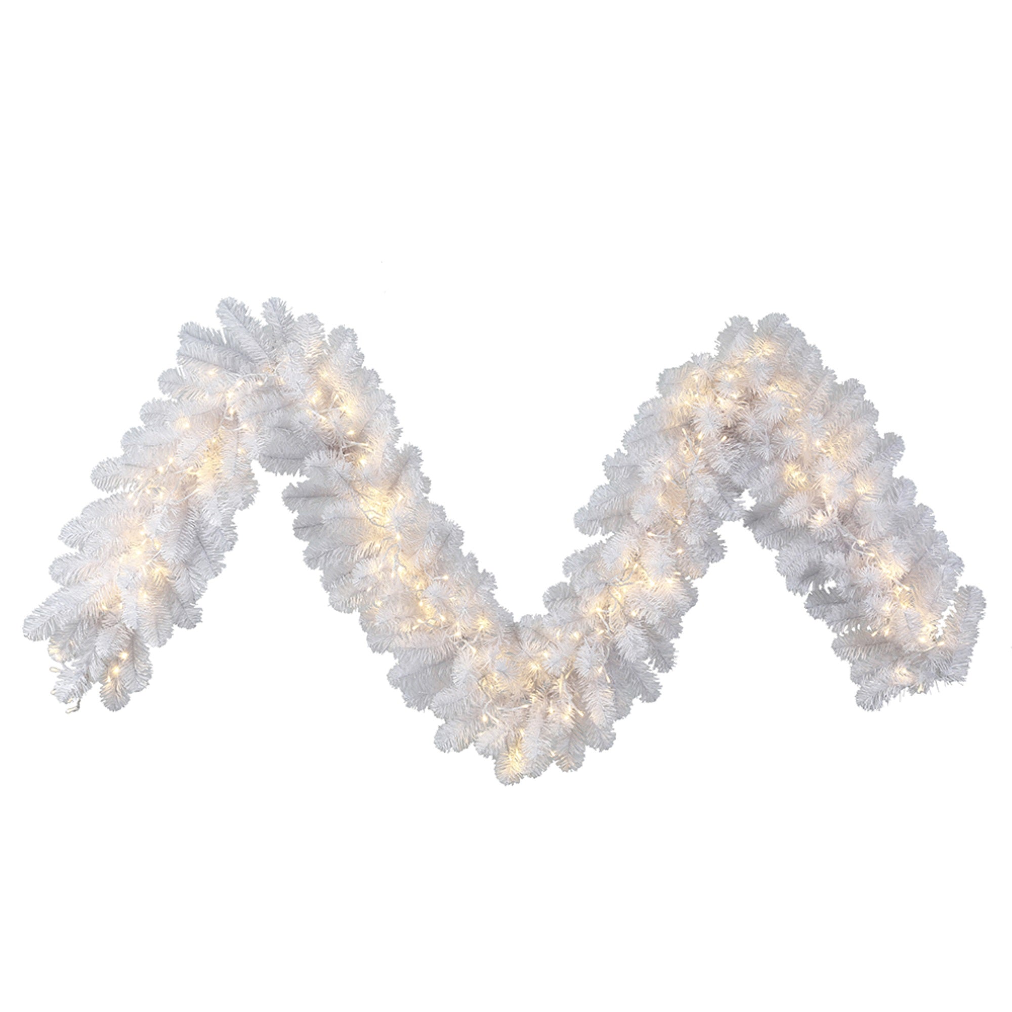 9' x 14” White Garland 8F 3MM 220WW