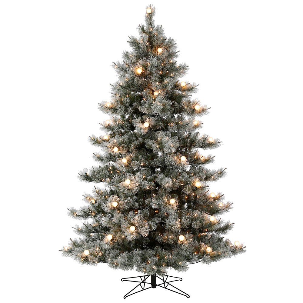 Vickerman 7.5' x 59” Flocked Cayce LED 650Wht G40 - G186876LED