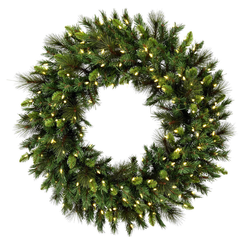 Vickerman 24” Bangor Mix Pine Wreath Dura-Lit 50WW - G193725LED