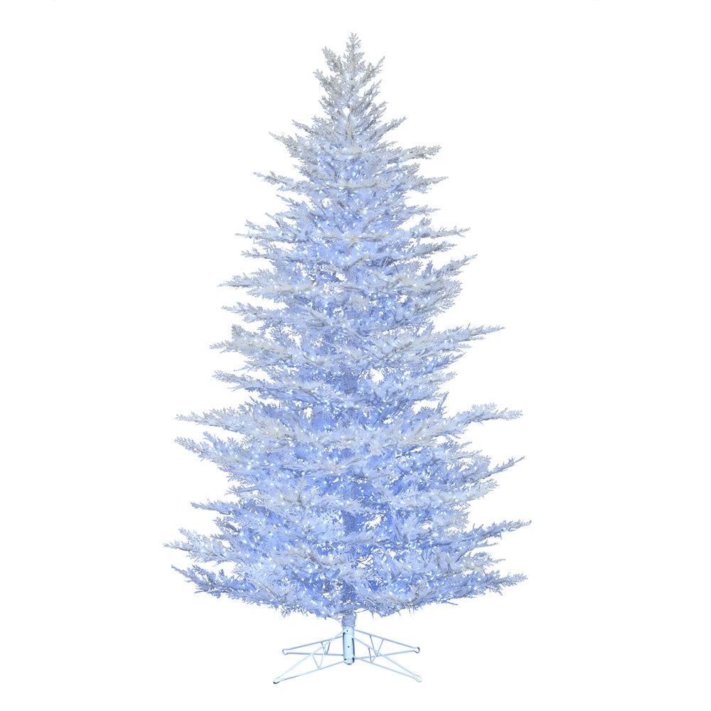 Vickerman 6.5' x 50” Flocked Cedar 3mm 1800PureWht - G197166LED