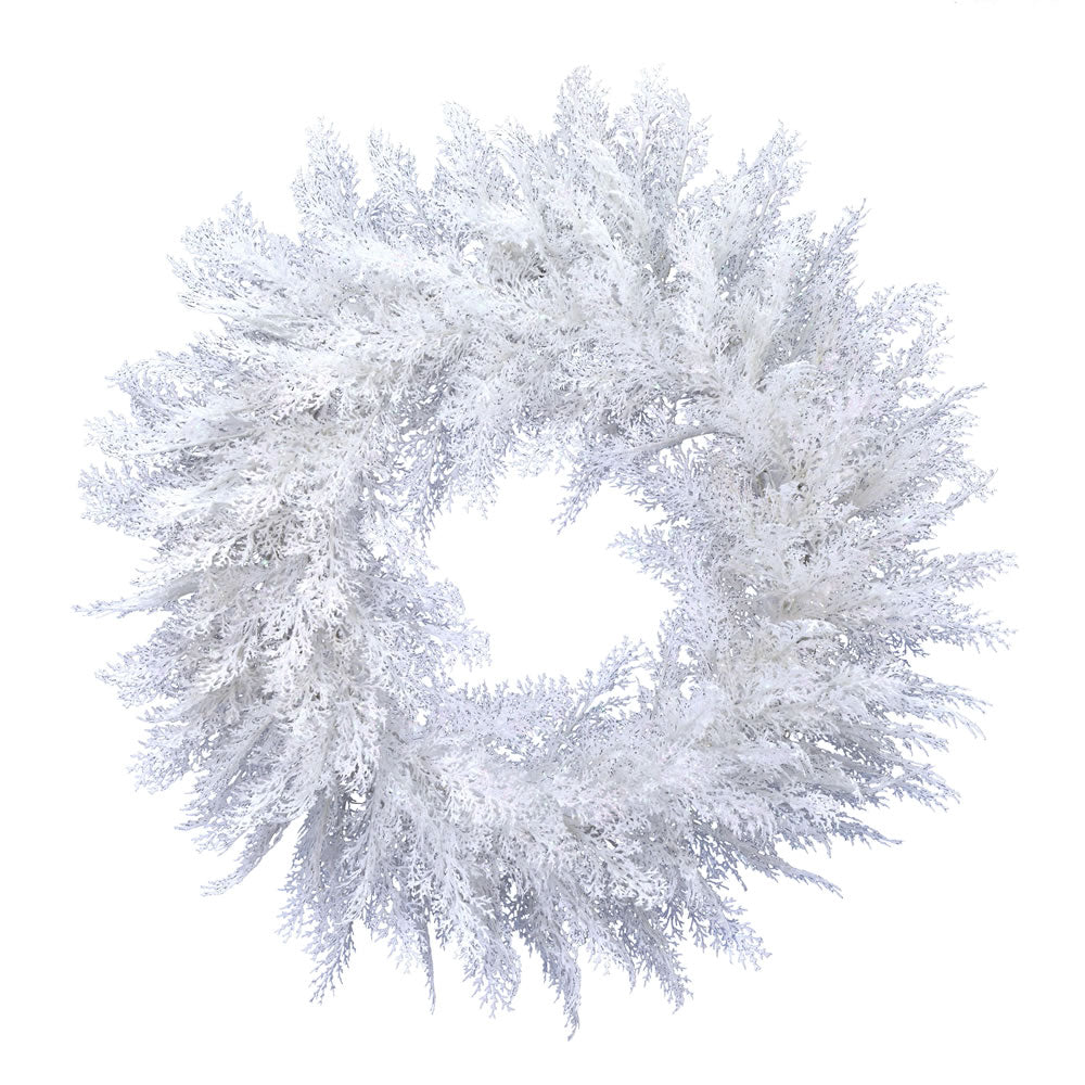 Vickerman 60” Flocked Cedar Pine Wreath 420Tips - G197260