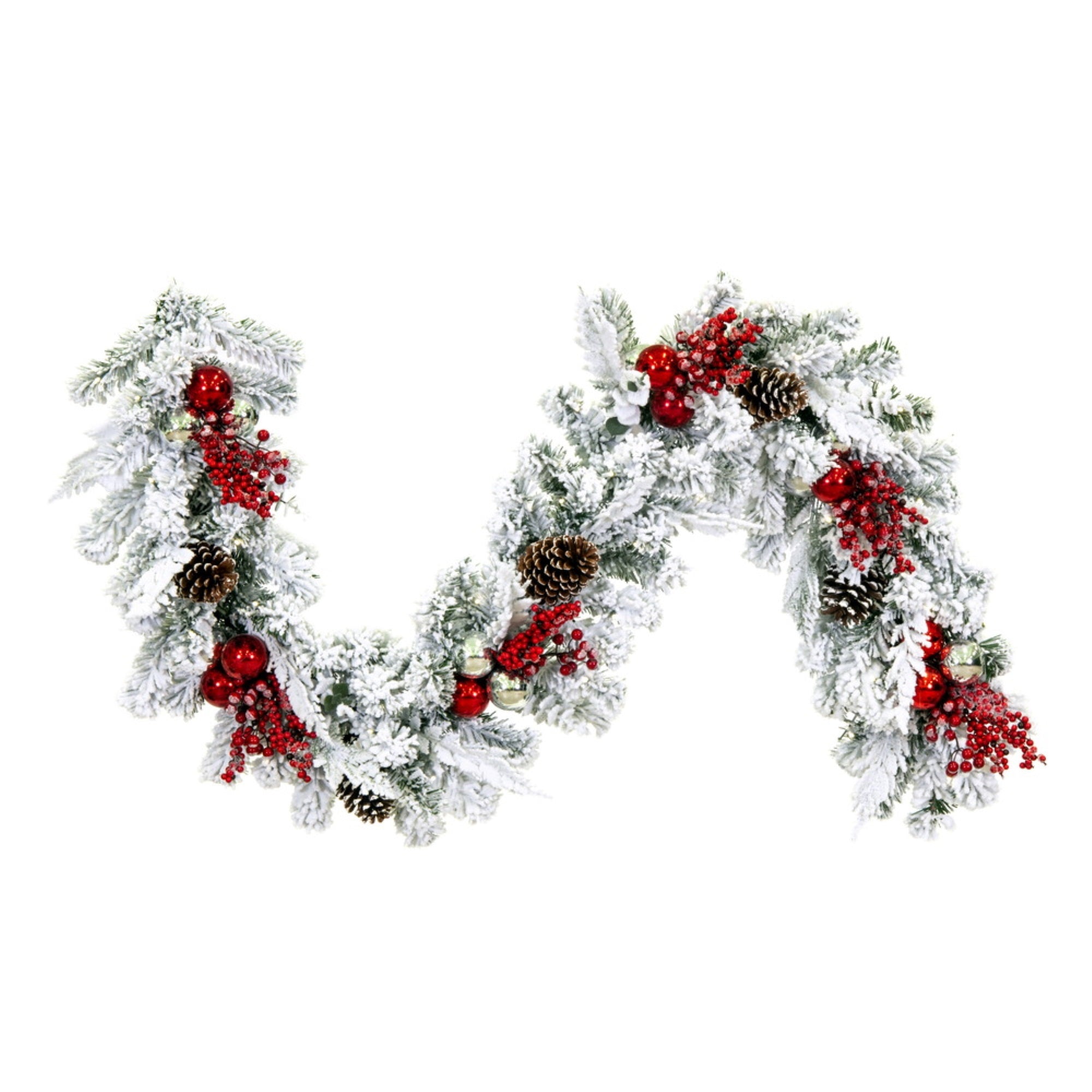 6'x16” Flocked Garl Red/Silver BO 50PW