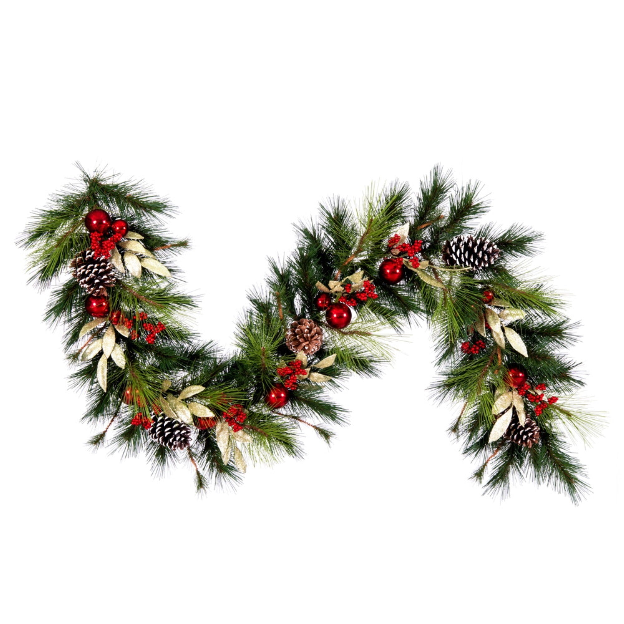 6'x16” Garland Red/Gold Decor 124T