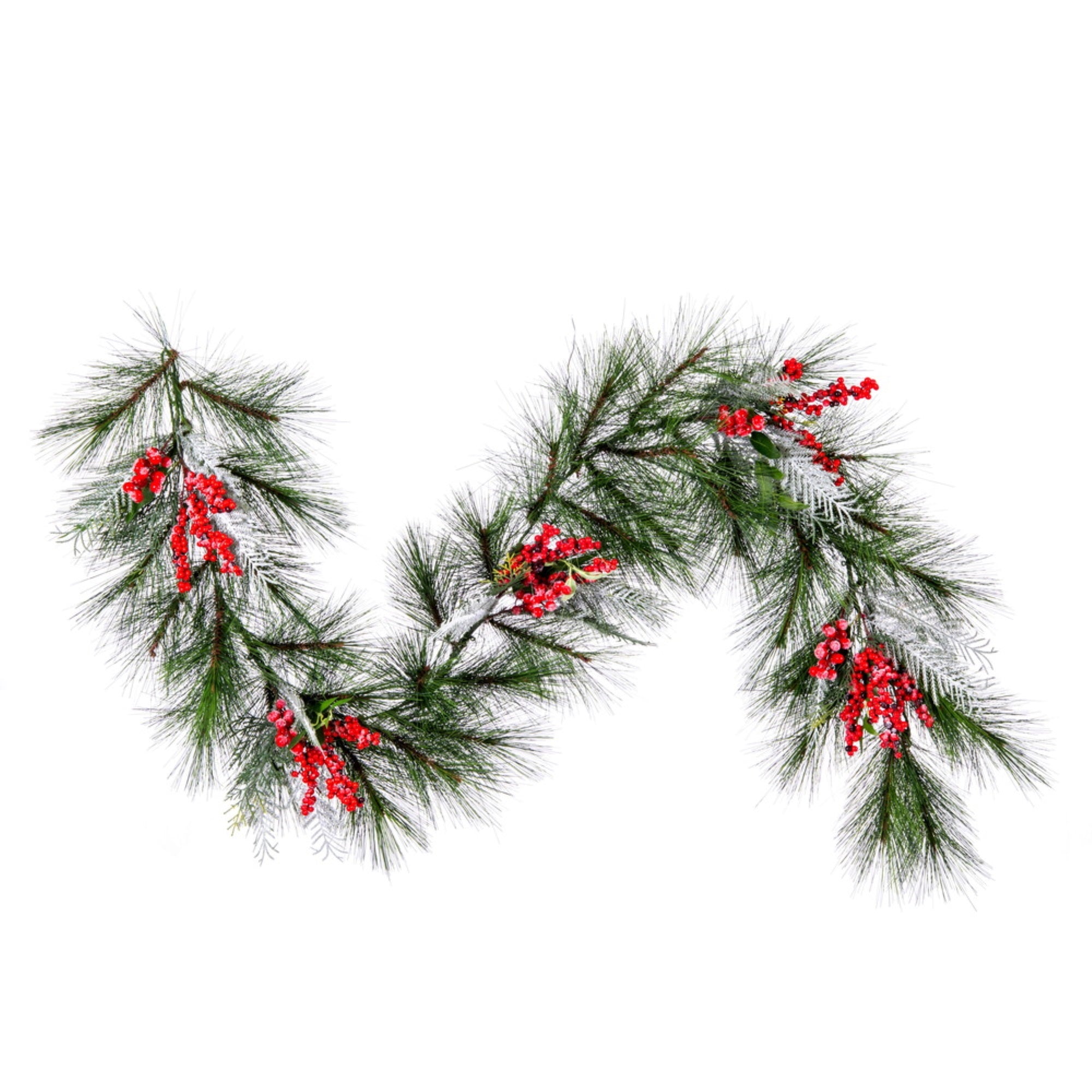 6'x16” Frosted Garl Red/Green Decor 55T