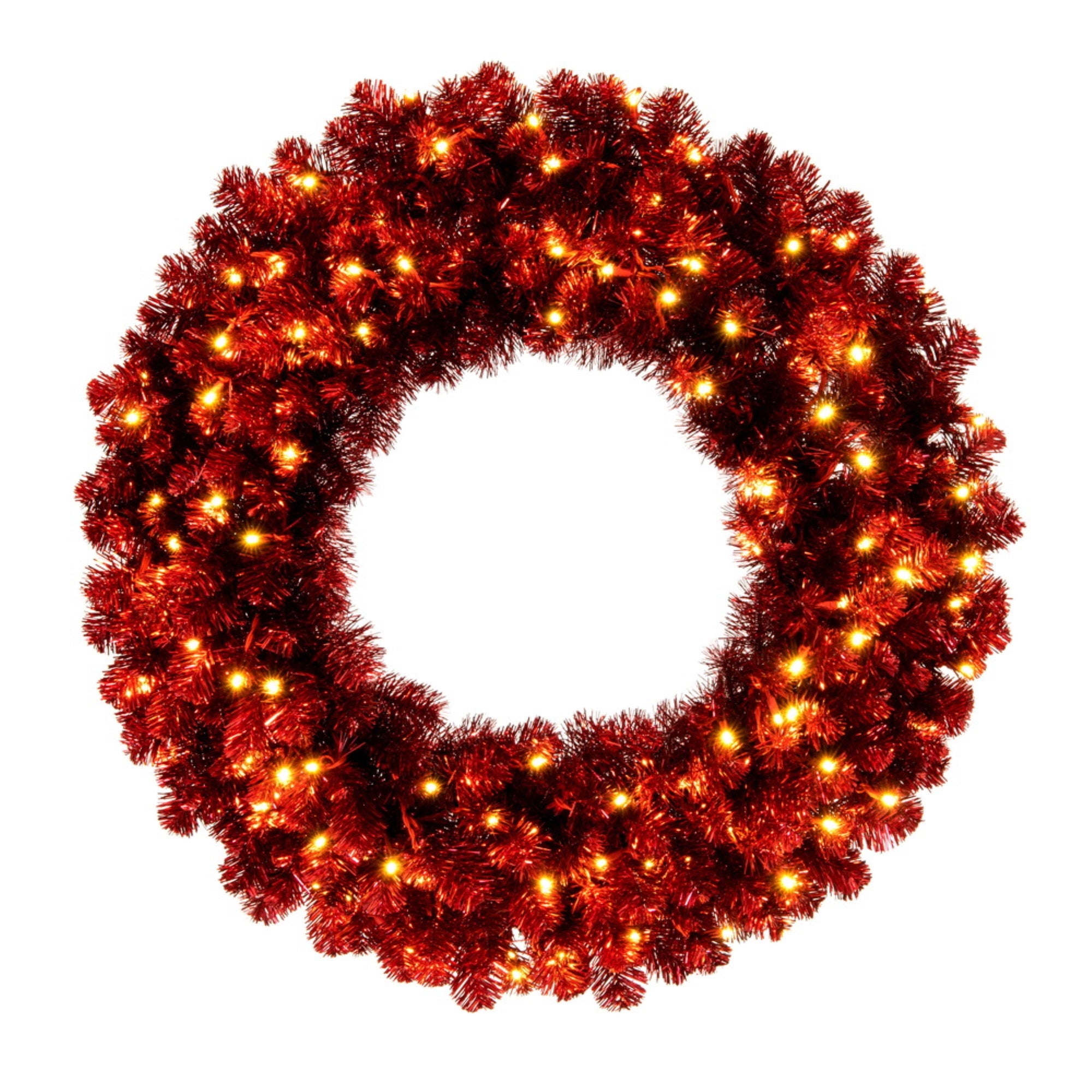 48” Red Tinsel Wreath Dura-Lit 200WW
