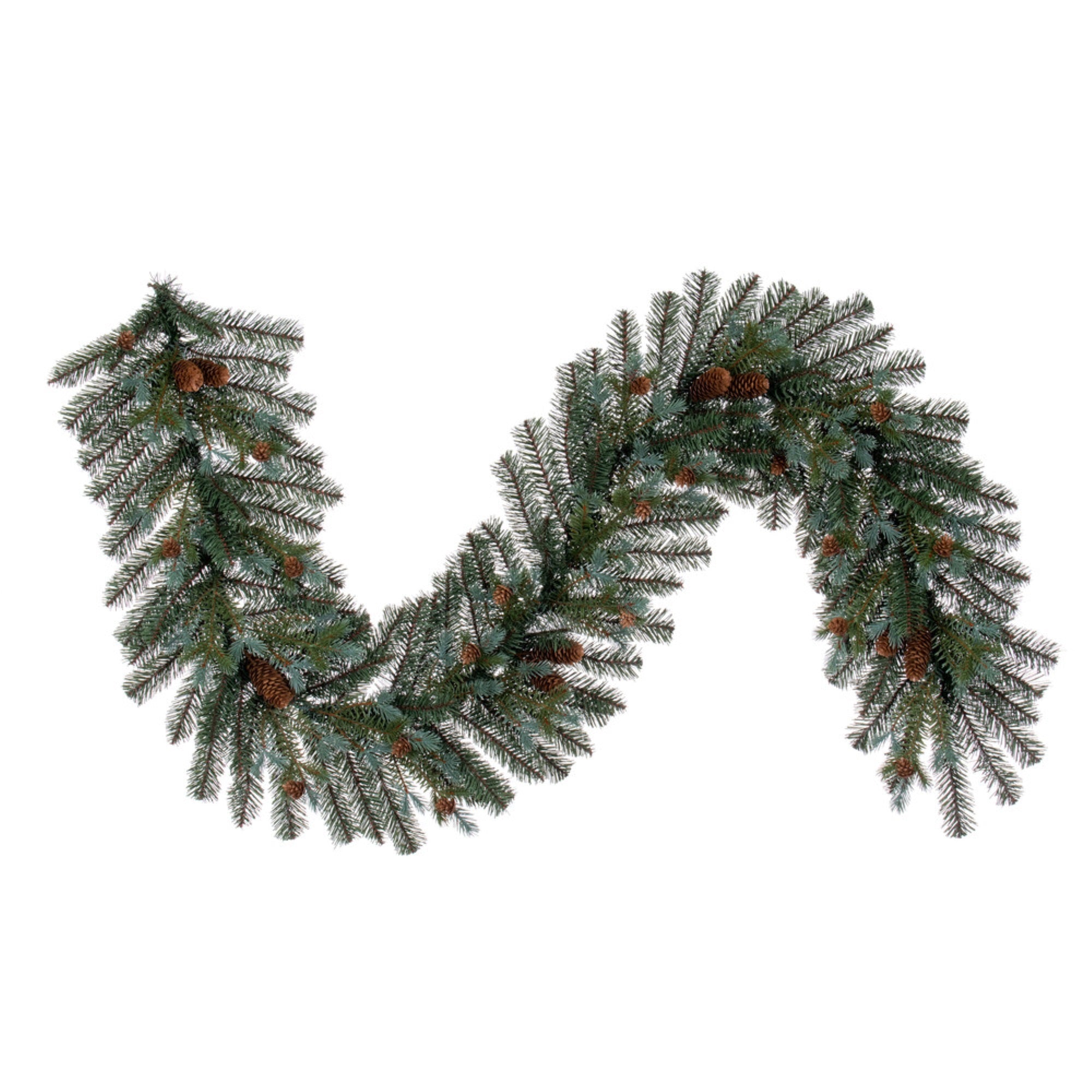 Vickerman 6' x 14” Blue Spruce Pine Cone Artificial Unlit .