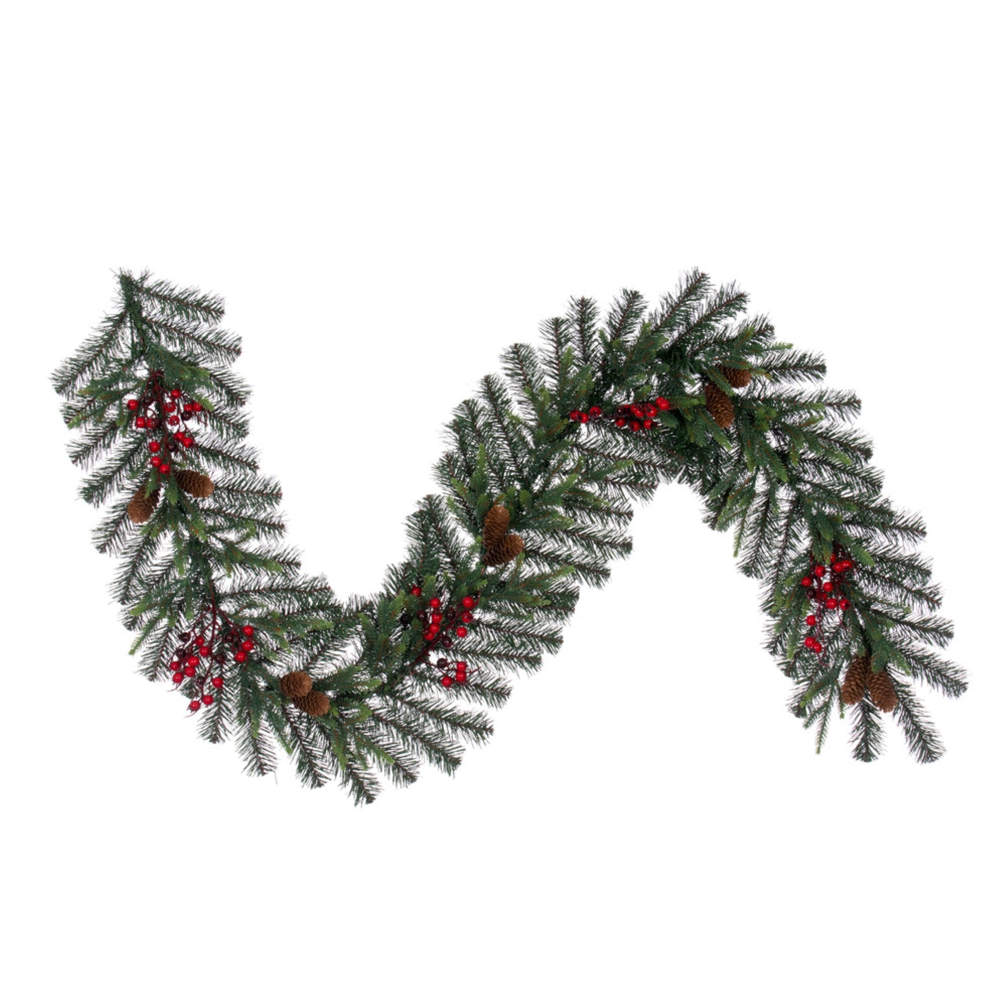 Vickerman 6' x 14” Berry Mixed Pine Cone Artificial Unlit .