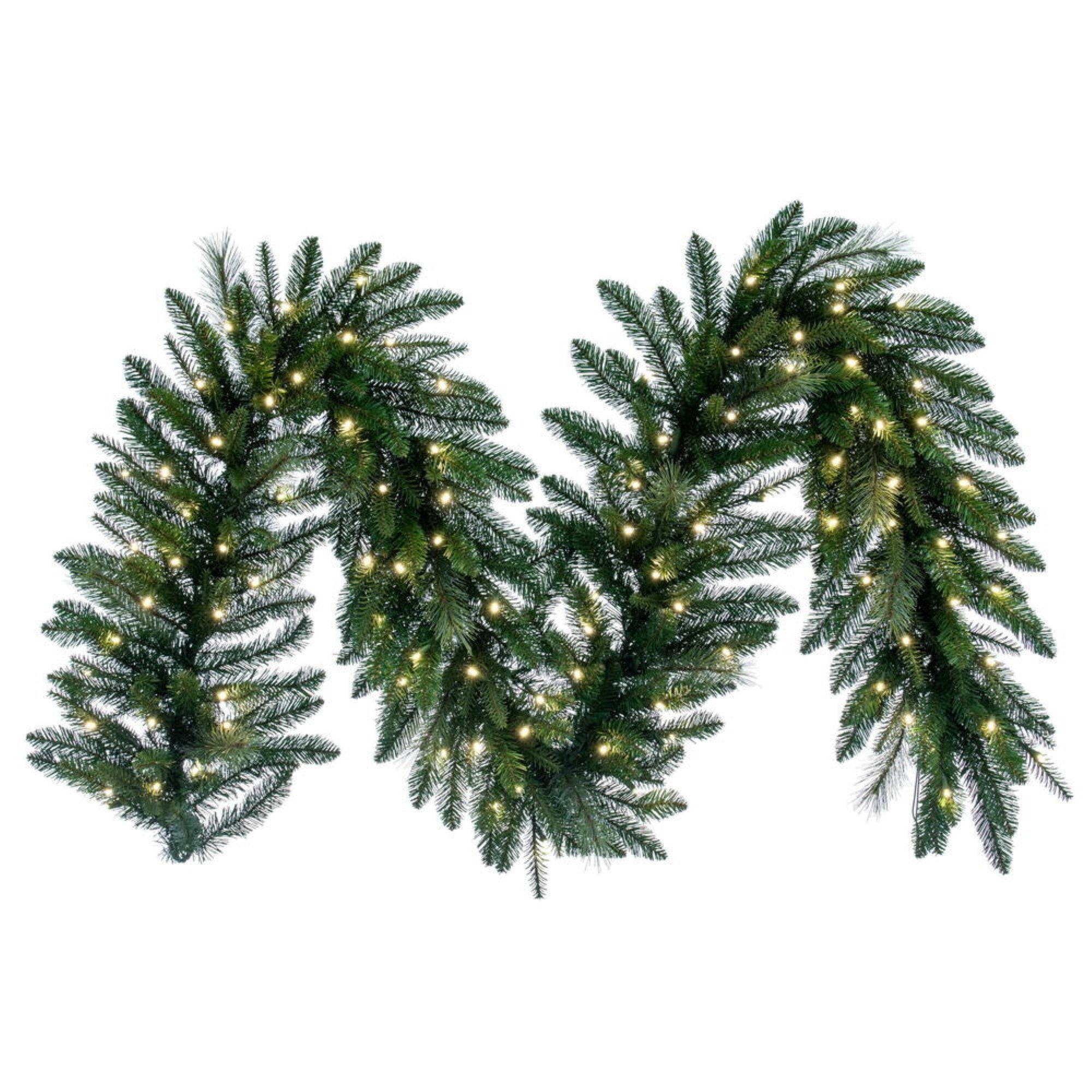 Vickerman 9' x 18” Berkley Mixed Pine Artificial Garland with 150 Dura-Lit Warm White LED Mini Lights and 420 PE/PVC/Hardneedle Tips