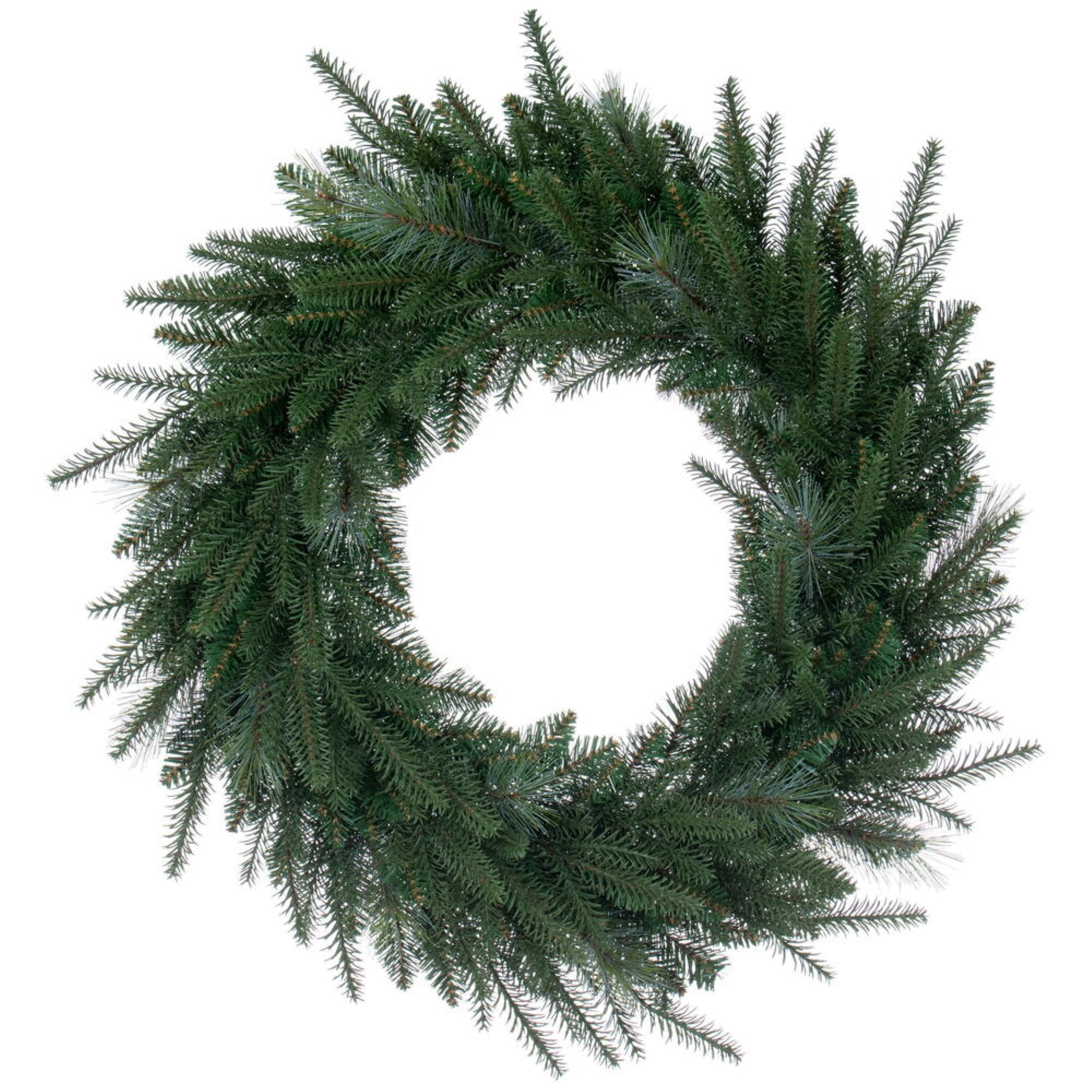 Vickerman 30” Berkley Mixed Pine Artificial Wreath with 426 PE/PVC/Hardneedle Tips