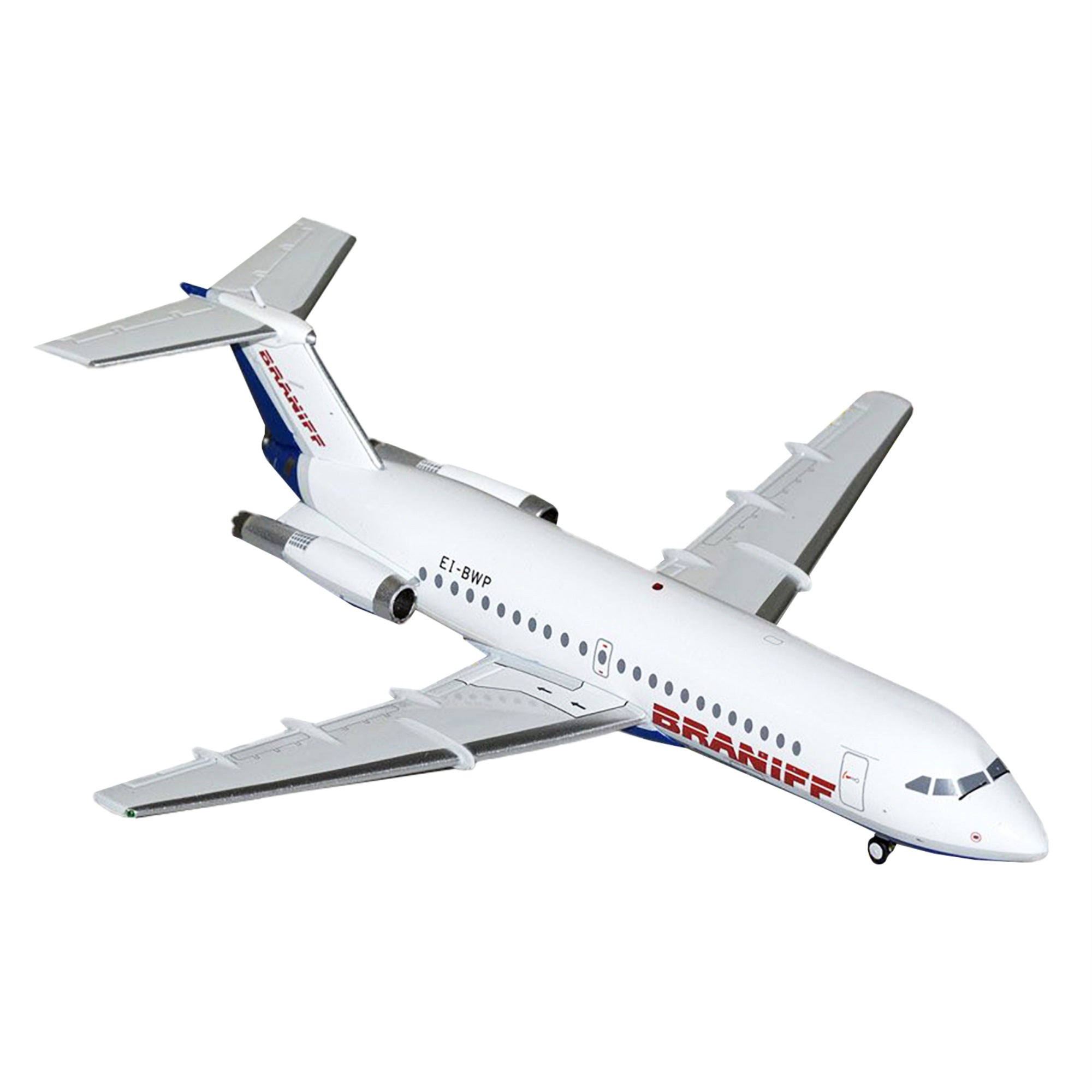 Bac 111-200 Commercial Aircraft 'Braniff  Airways' (Ei-Bwp) White With Blue Tail 'Gemini 200' Series 1/200 Diecast Model Airplane By Geminijets