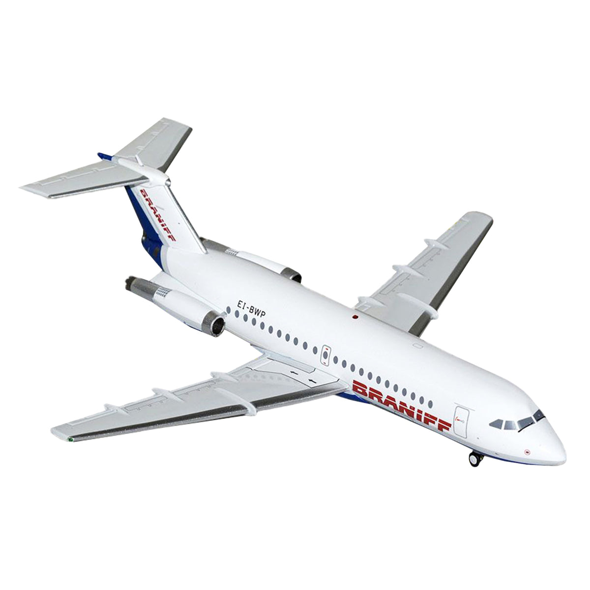 Bac 111-200 Commercial Aircraft 'Braniff  Airways' (Ei-Bwp) White With Blue Tail 'Gemini 200' Series 1/200 Diecast Model Airplane By Geminijets