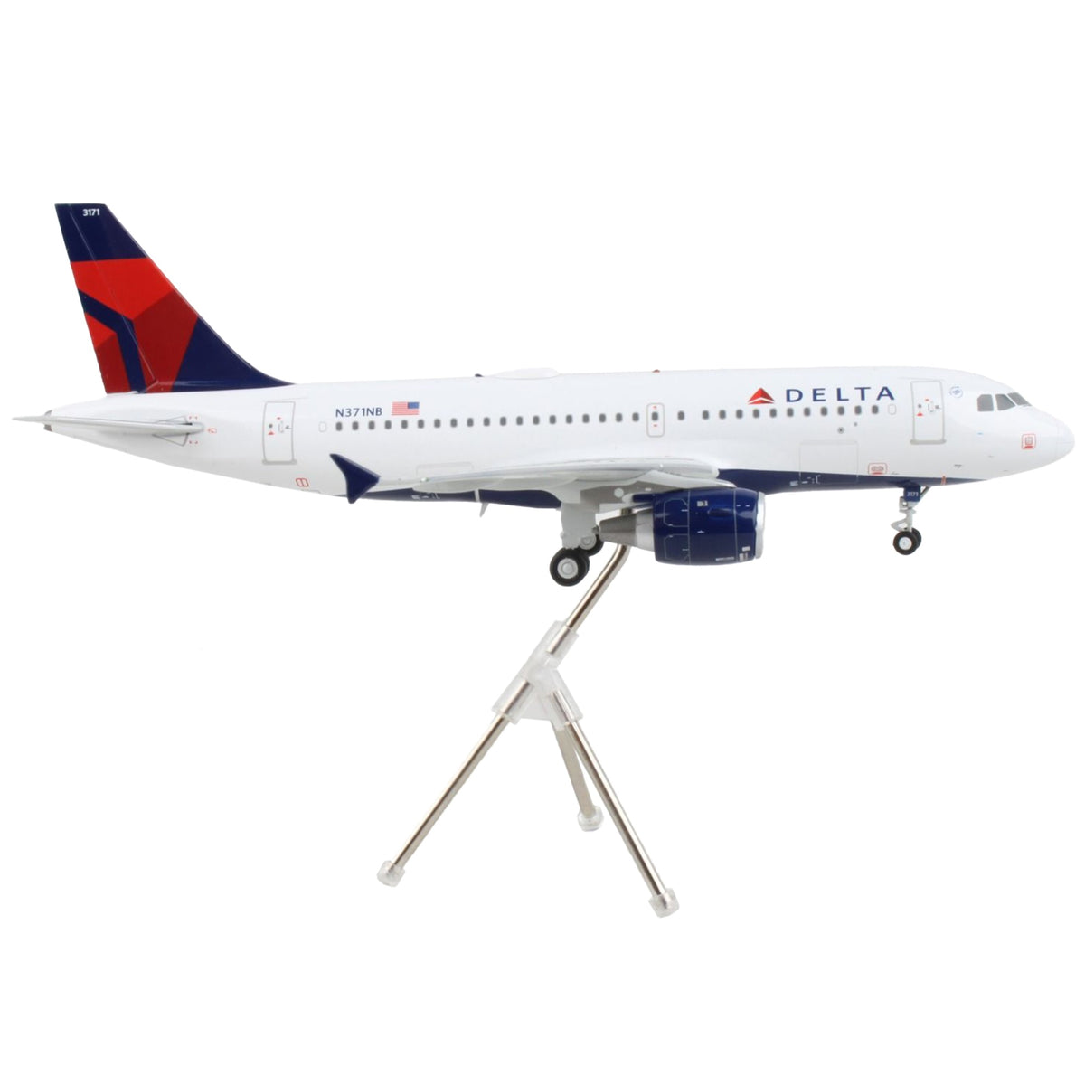 Airbus A319 Commercial Aircraft ' Air Lines' White With Red And Blue Tail 'Gemini 200' Series 1/200 Diecast Model Airplane By Geminijets
