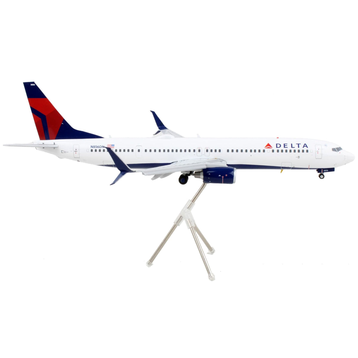 Boeing 737-900Er Commercial Aircraft With Flaps Down ' Air Lines' White With Blue And Red Tail 'Gemini 200' Series 1/200 Diecast Model Airplane By Geminijets