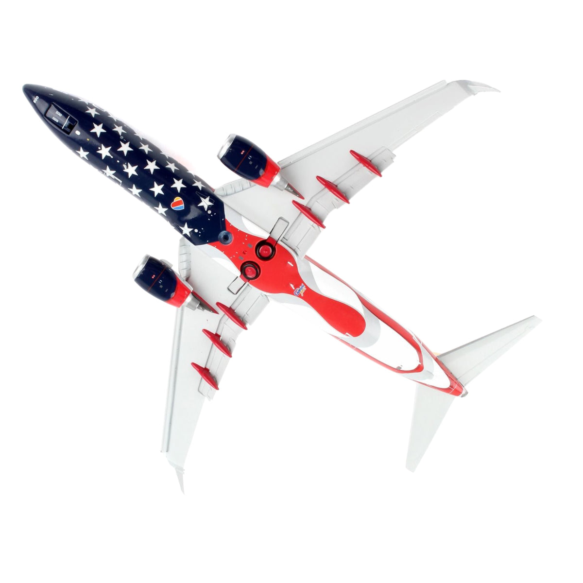 Boeing 737-800 Commercial Aircraft With Flaps Down 'Southwest Airlines - Freedom One'  Livery 'Gemini 200' Series 1/200 Diecast Model Airplane By Geminijets