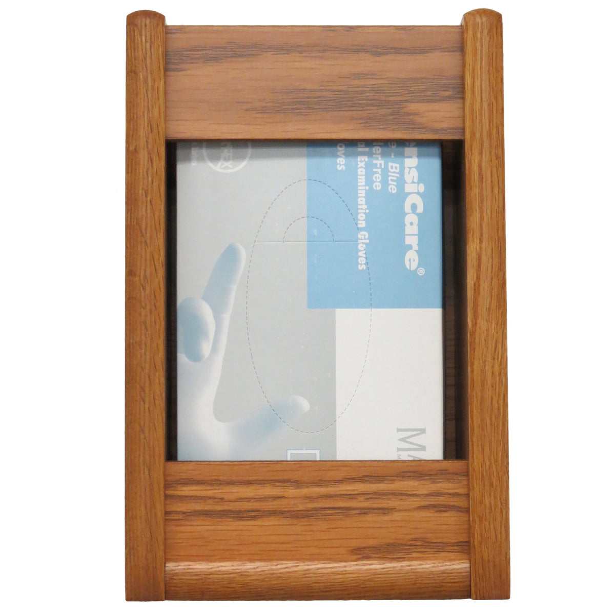 Wooden Mallet 1 Pocket Glove/Tissue Box Holder, Rectangle, Medium Oak