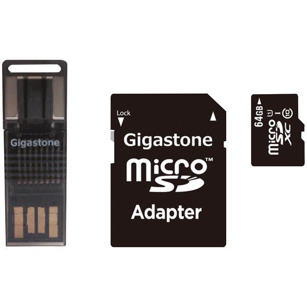 Gigastone Gs-4In1600X64Gb-R Prime Series Microsd Card 4-In-1 Kit (64Gb)