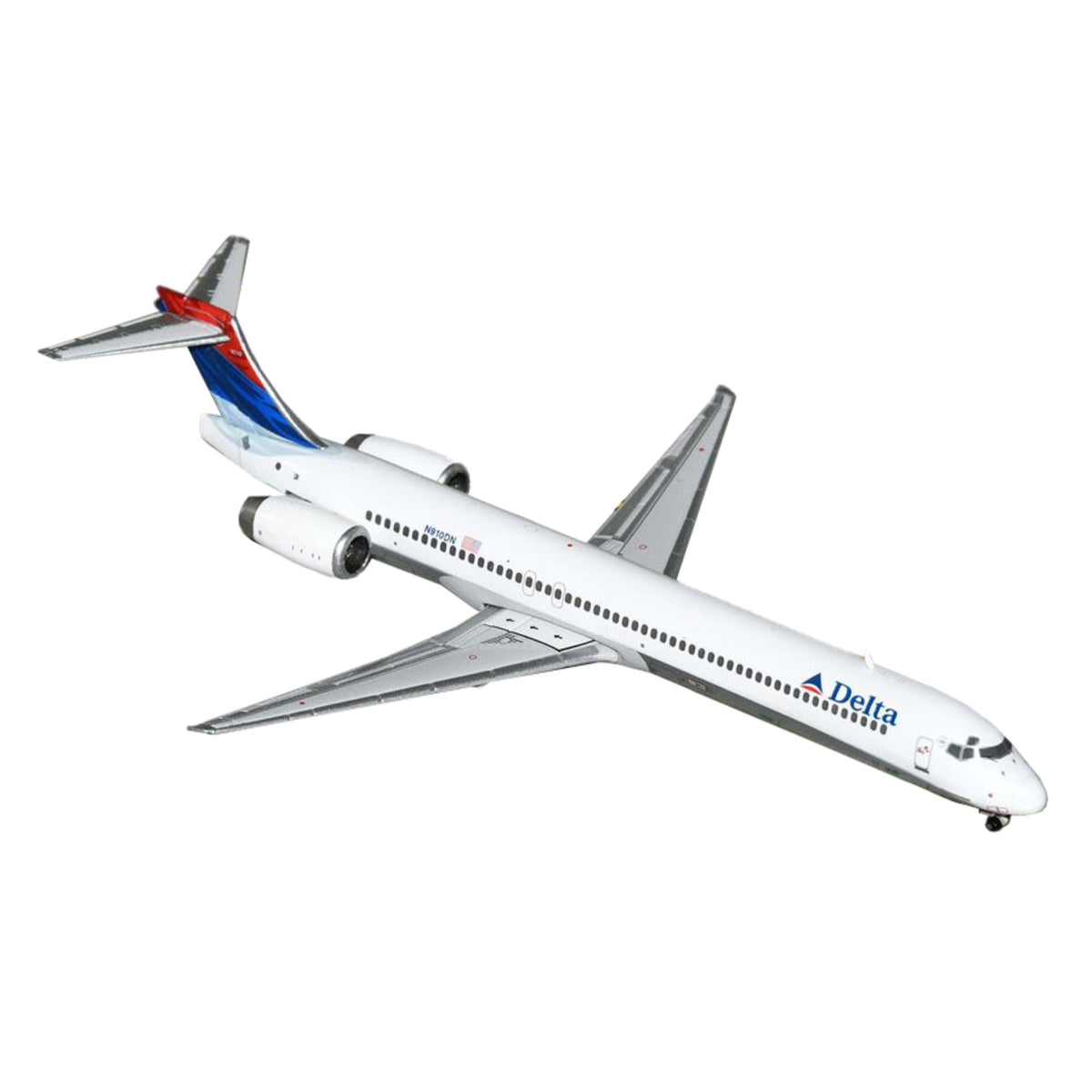 Mcdonnell Douglas Md-90 Commercial Aircraft ' Air Lines' (N910Dn) White With Blue And Red Tail 1/400 Diecast Model Airplane By Geminijets