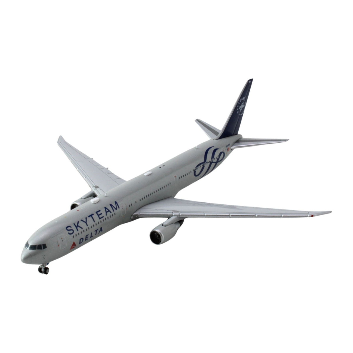 Boeing 767-400Er Commercial Aircraft ' Air Lines Skyteam' (N844Mh) Gray Metallic With Blue Tail 1/400 Diecast Model Airplane By Geminijets