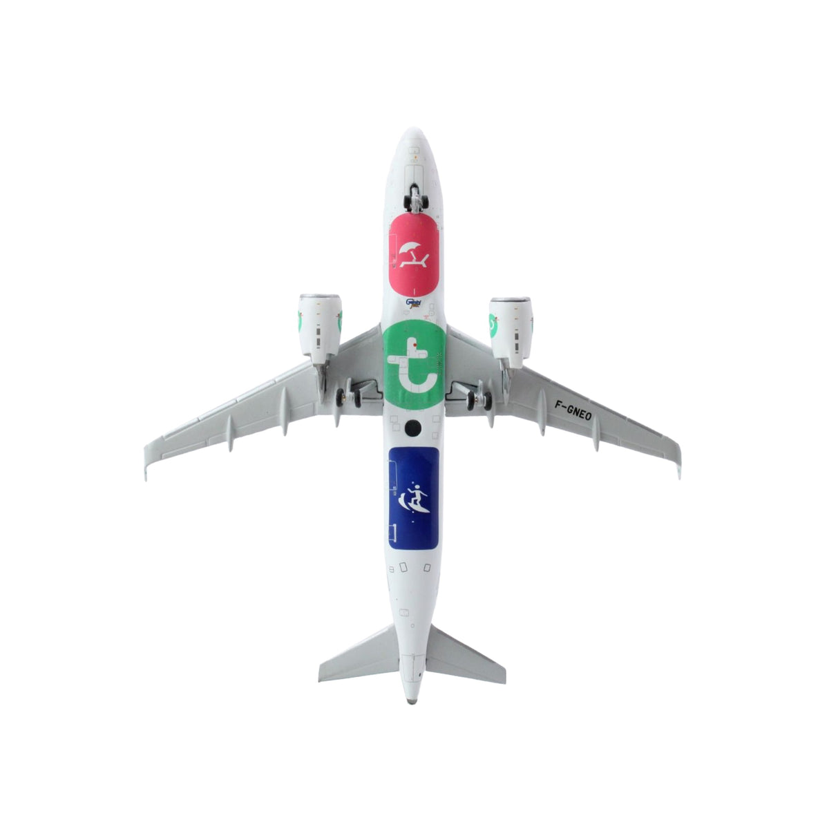 Airbus A320Neo Commercial Aircraft 'Transavia Airlines' (F-Gneo) White With Green Tail 1/400 Diecast Model Airplane By Geminijets