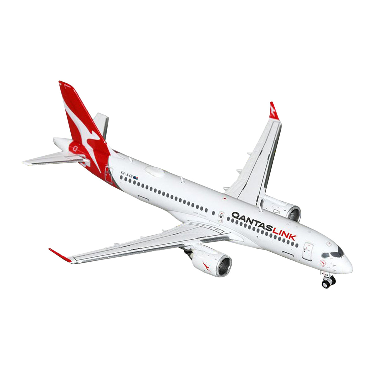 Airbus A220-300 Commercial Aircraft 'Qantaslink' (Vh-X4B) White With Red Tail 1/400 Diecast Model Airplane By Geminijets