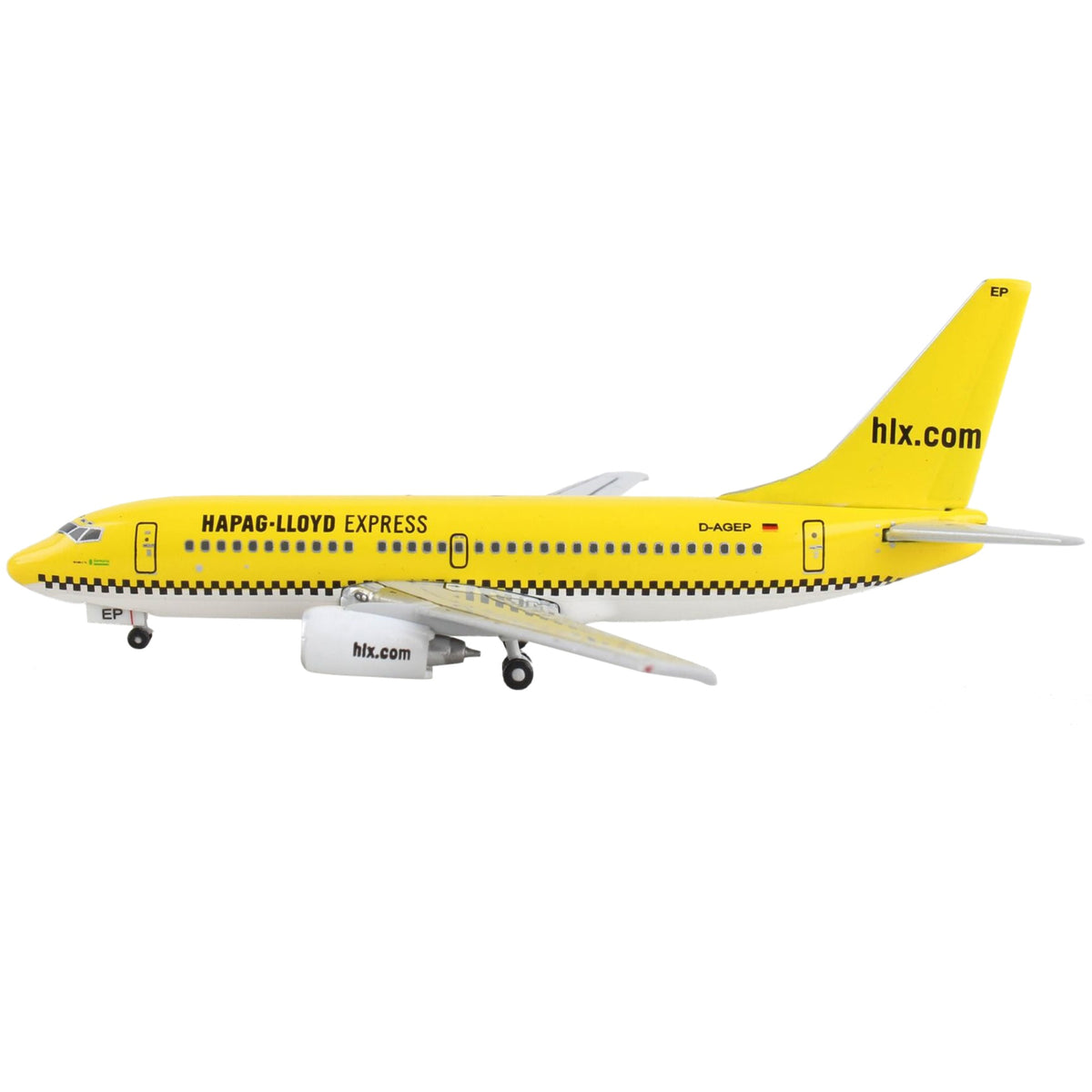 Boeing 737-700 Commercial Aircraft 'Hapag-' Yellow 1/400 Diecast Model Airplane By Geminijets