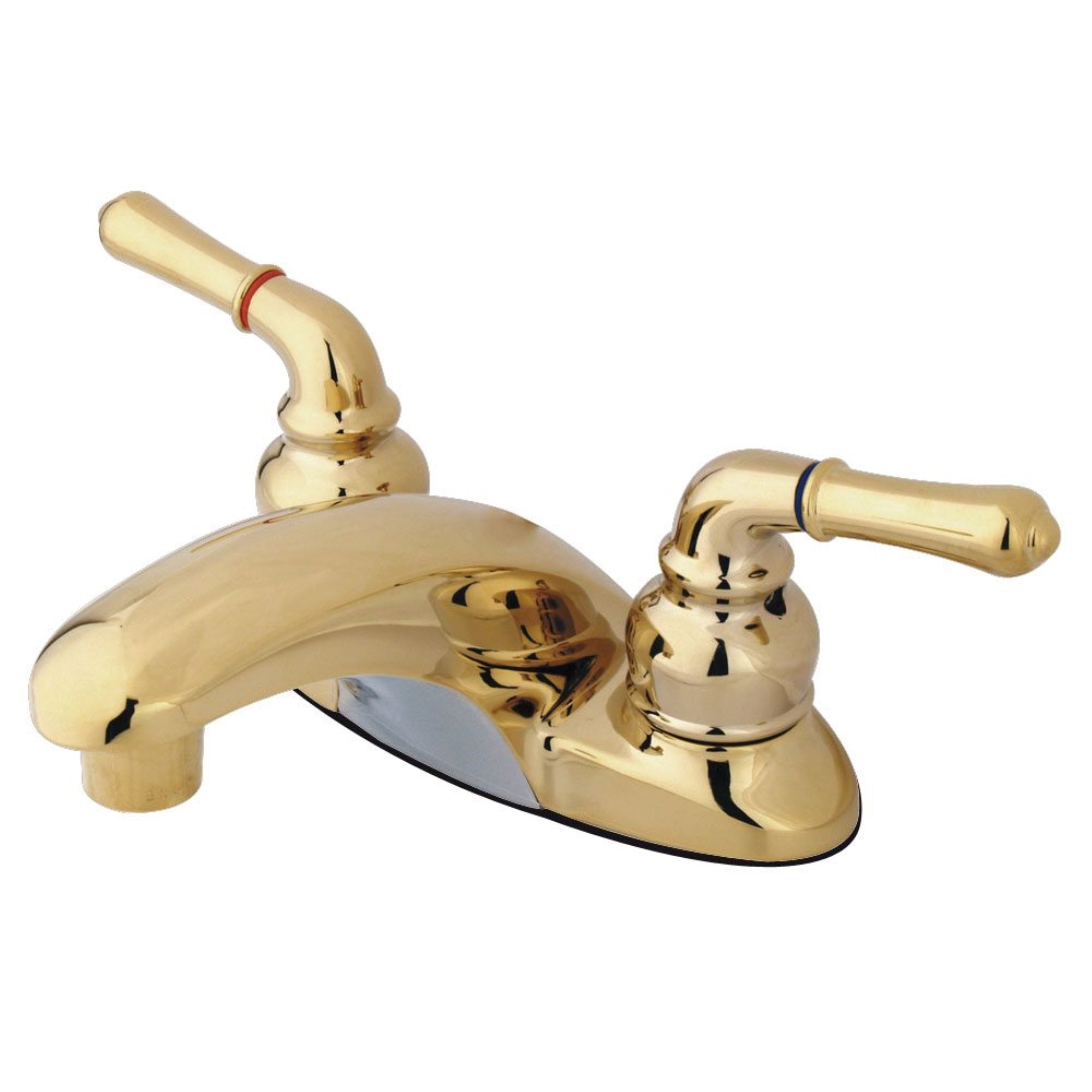Kingston Brass Gkb622Lp 4 In. Centerset Bathroom Faucet, Polished Brass